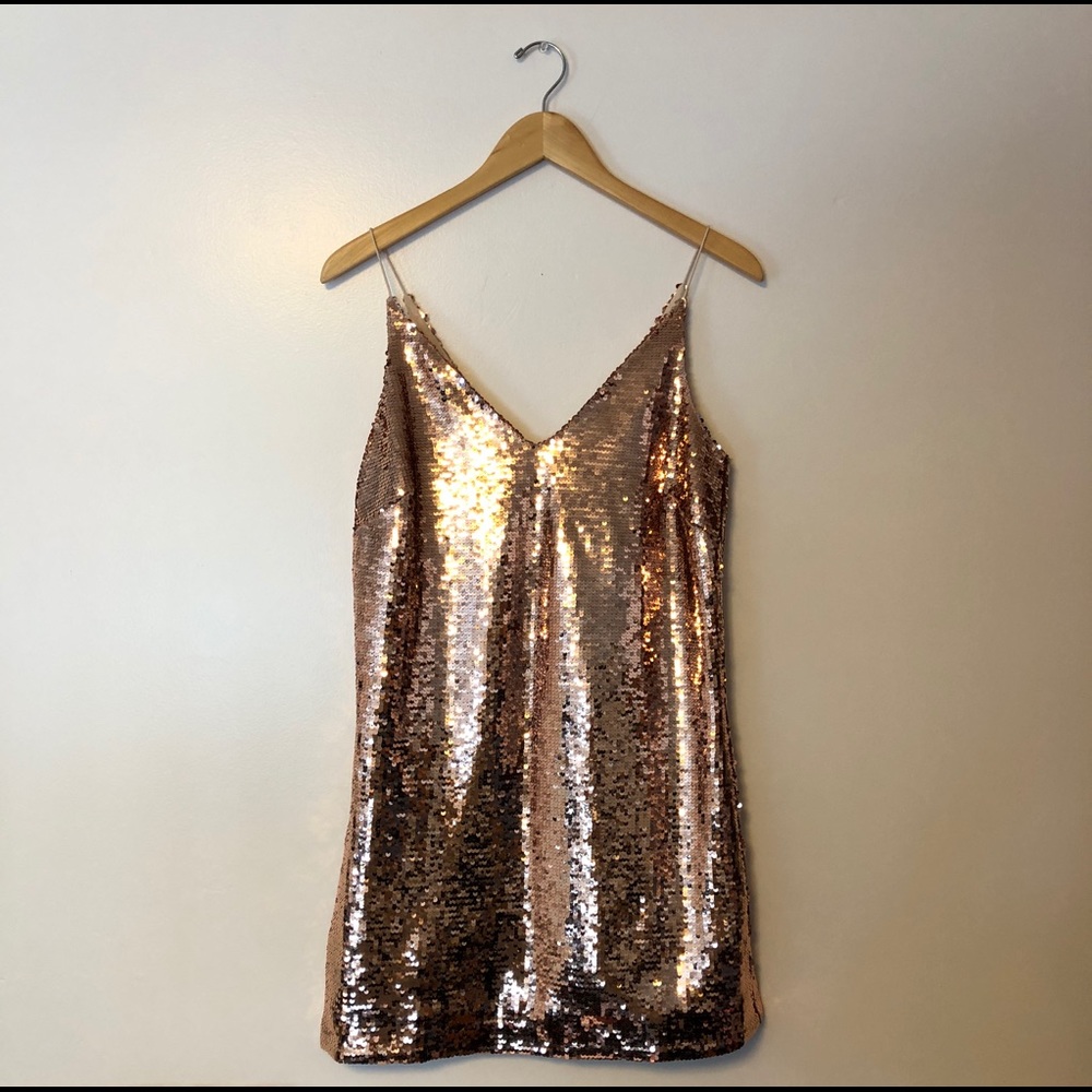 ASOS Petite Rose Sequence Mini Dress